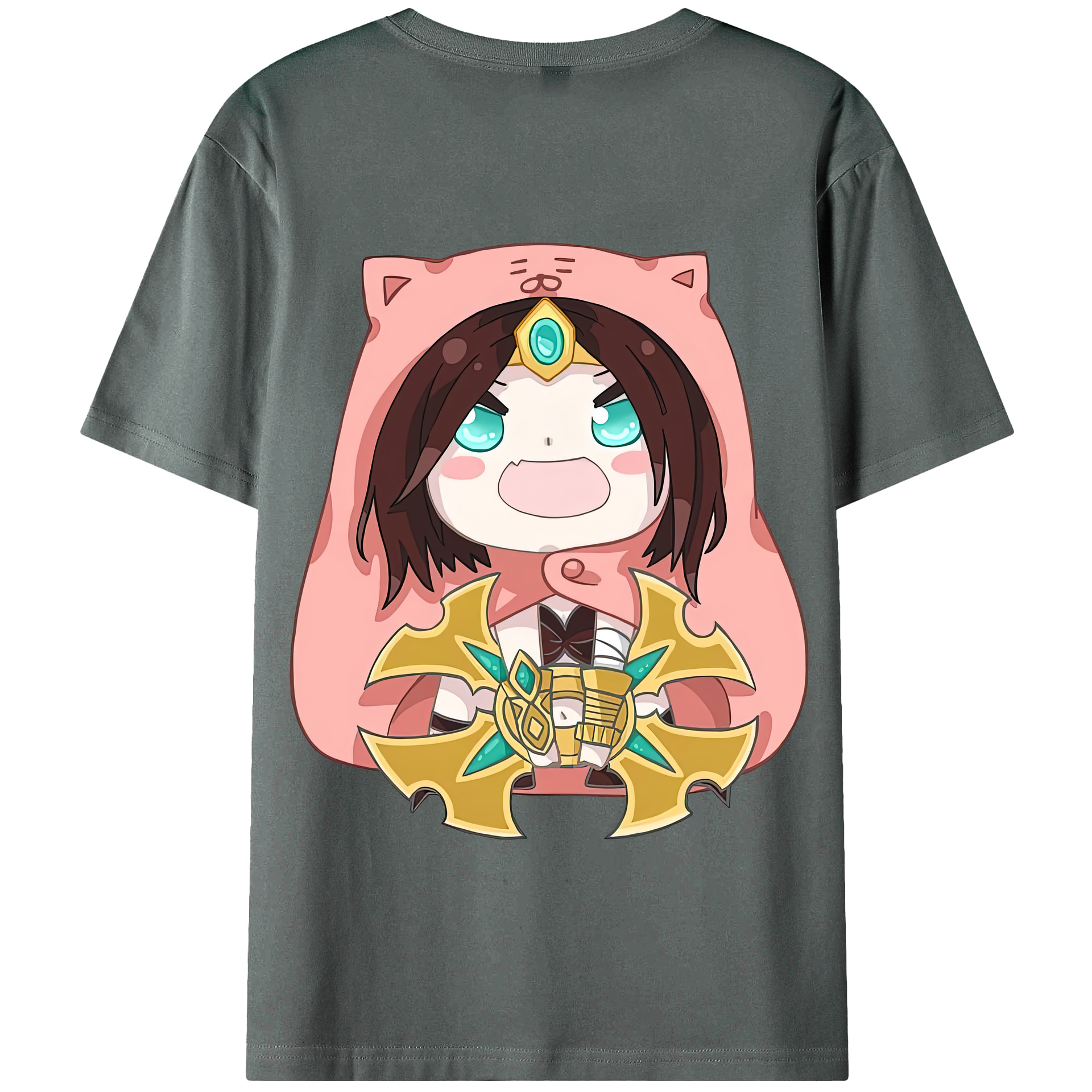リーグ・オブ・レジェンド League of Legends LOL 綿100％半袖Tシャツ（背面プリント）